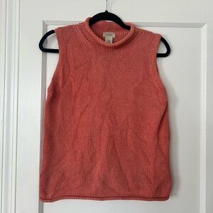 Vintage LL Bean Sleeveless Knit Top in Coral